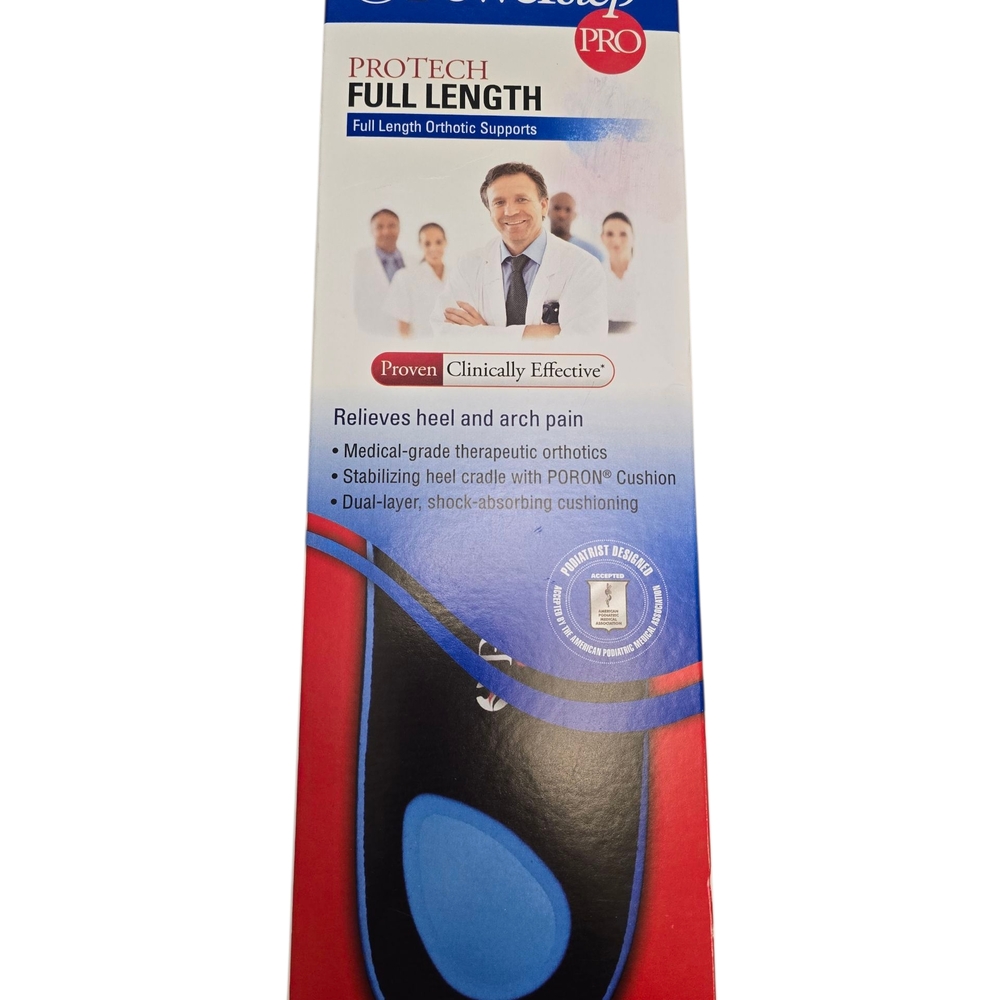 Protech Full Length Orthotic Supports - Black and Blue